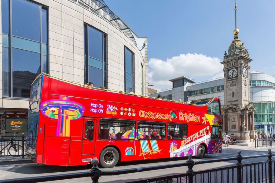 Brighton: City Sightseeing Hop-On Hop-Off Bus Tour - Using Brighton Station and the Clock Tower as practical bases
