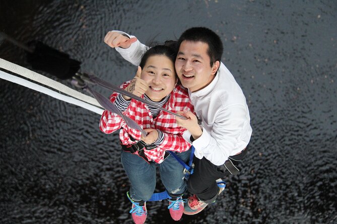 Bungee jump from 40 meters in the stunning valley of Killiecrankie, Scotland - Staff, nerves, photos, and video