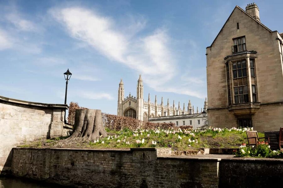 Cambridge: Punting Tour on the River Cam - Mathematical Bridge: the first architectural highlight