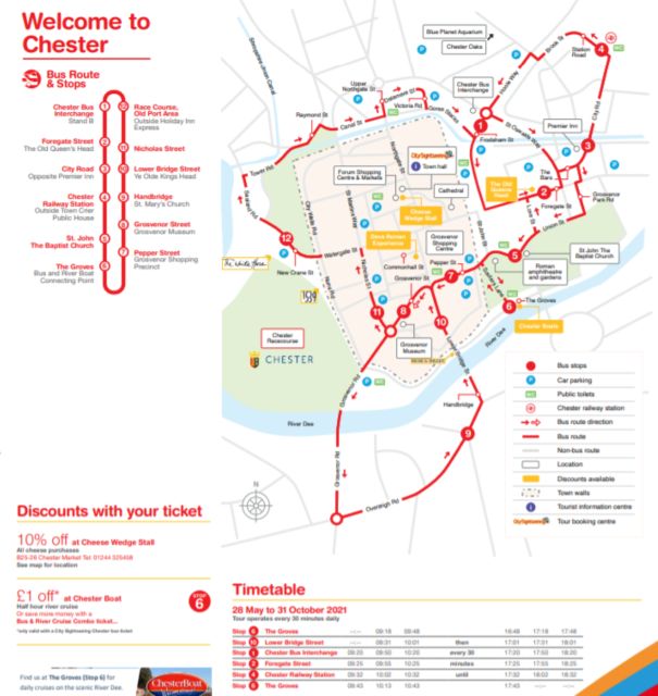 Chester: City Sightseeing Hop-On Hop-Off Bus Tour - Stop 7: Pepper Street and the Grosvenor Shopping Precinct