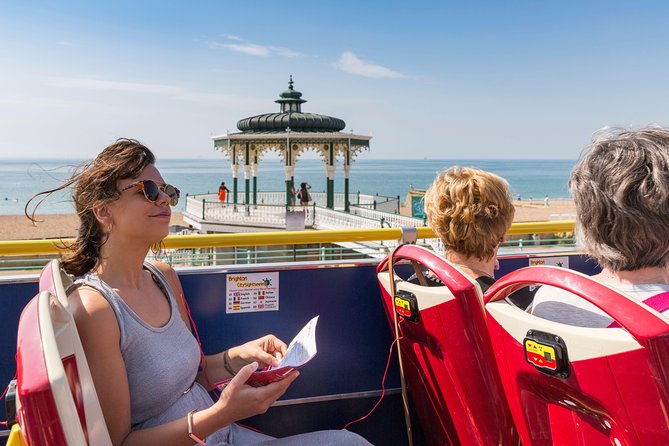 City Sightseeing Brighton Hop-On Hop-Off Bus Tour - Grand Avenue and Palmeira Square show Brighton’s quieter side