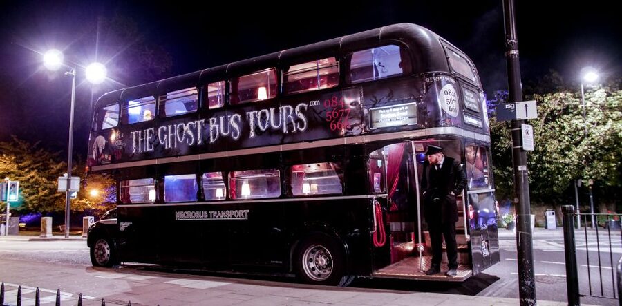 Comedy Horror Show: York Ghost Bus Tour - Meeting the Necrobus by York Station