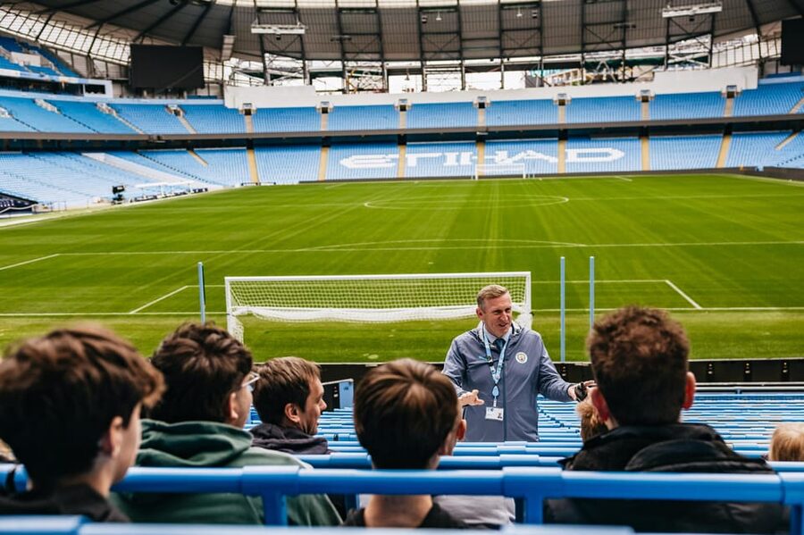 Etihad Stadium: The Manchester City Stadium Tour - The home dressing room and the crowd soundtrack