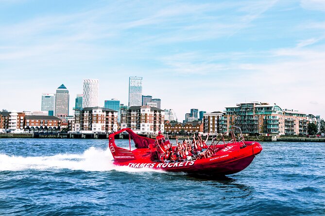 High-Speed Thames River Speedboat in London - Westminster landmarks come first