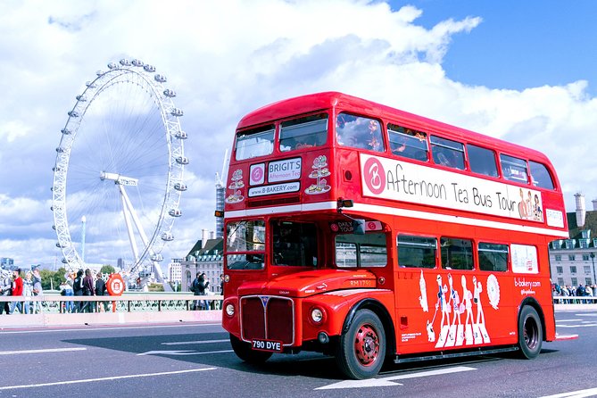 London: Afternoon Tea Bus Tour - 1960s Routemaster Bus - Harrods and Knightsbridge from a tea table