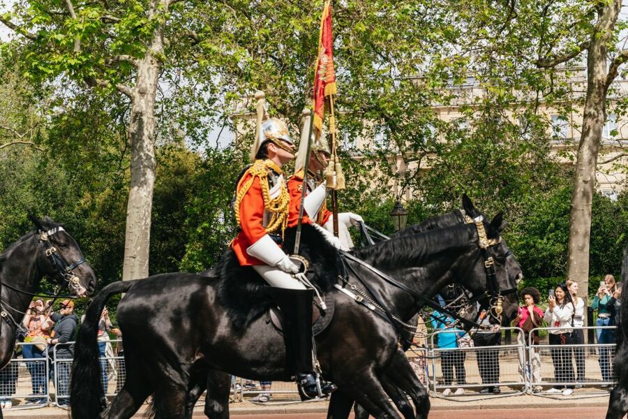 London: Changing of the Guard Tour by Buckingham Palace - Meeting at the Duke of York Column