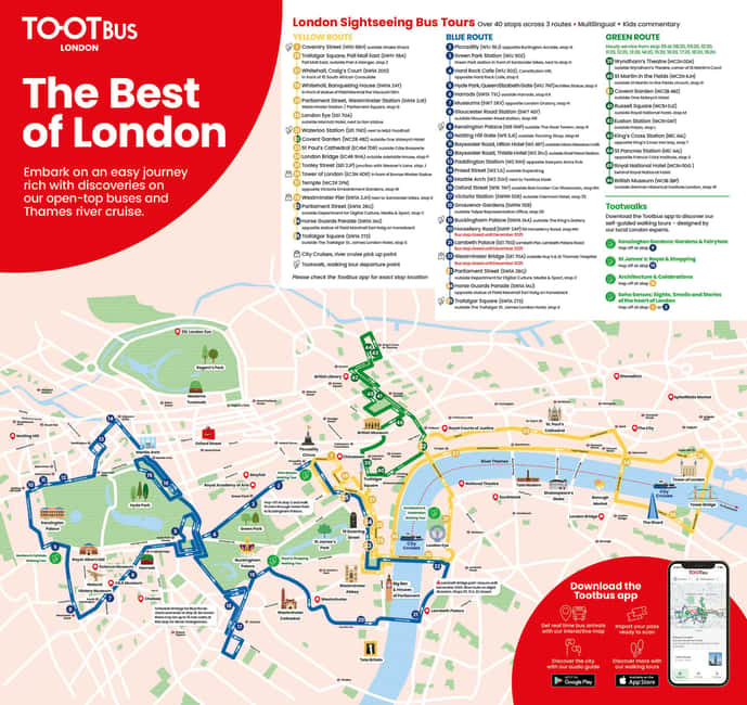 London: Tootbus Hop-on Hop-off with optional River Cruise - What the ticket includes, and what it does not